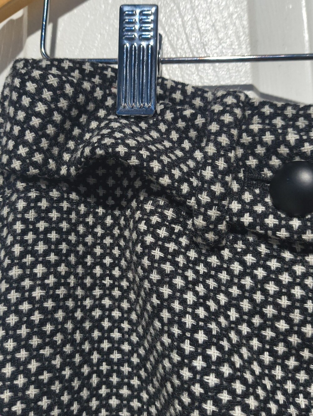 Banana Republic Wool Blend Tweed Skirt Suit Set Micro Dot Cropped Blazer Size 6 - Picture 14 of 16